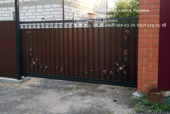Откатные ворота под ключ в Украине Одеса