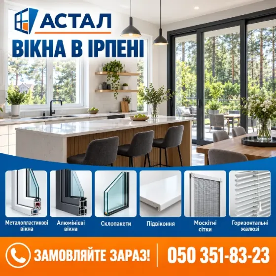 Металопластикові вікна в Ірпені *Астал* Ірпінь