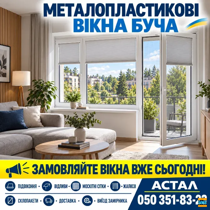 Металопластикові вікна в Бучі *Астал* Буча - photo 1