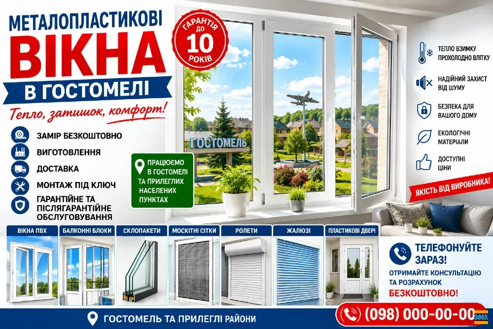 Металопластикові вікна в Гостомелі Гостомель - изображение 1