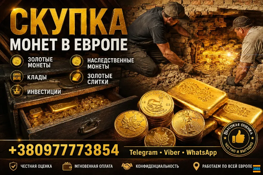 Выгодная скупка золотых монет, кладов, слитков золота и наследства в Европе Киев - изображение 1