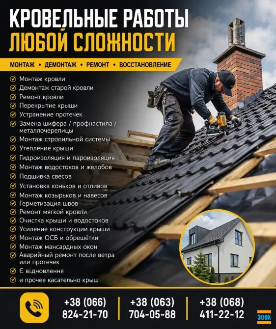 Кровельные работы любой Сложности — монтаж, ремон Дніпро - photo 1