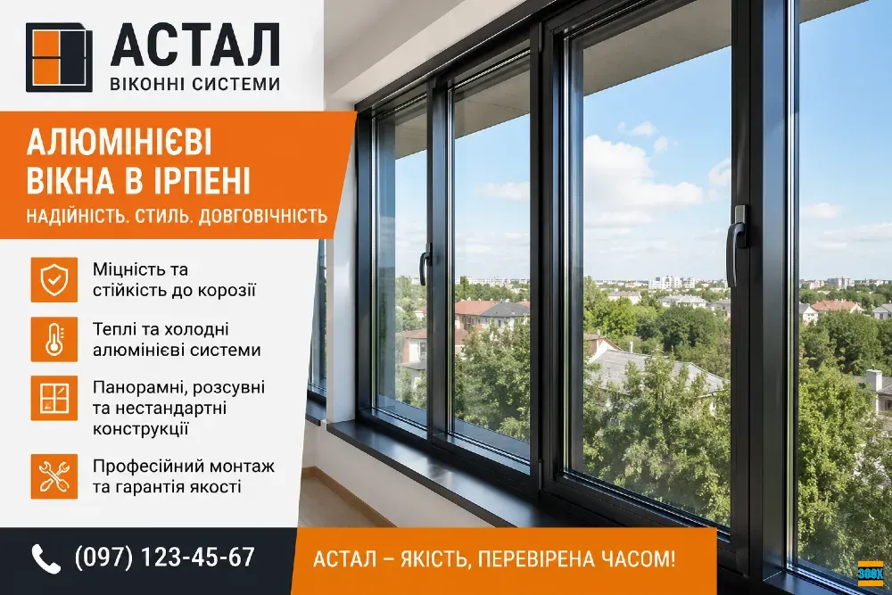 Алюминиевые окна в Ирпене от компании «Астал» Київ - photo 1