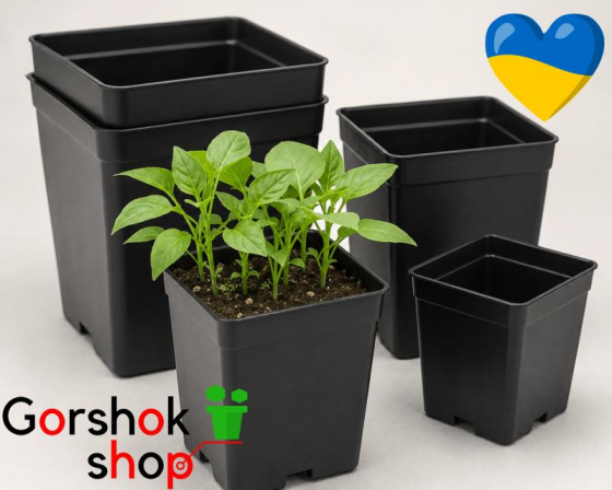 Купити квадратні горщики для розсади в «Горшок.Шоп» Запоріжжя