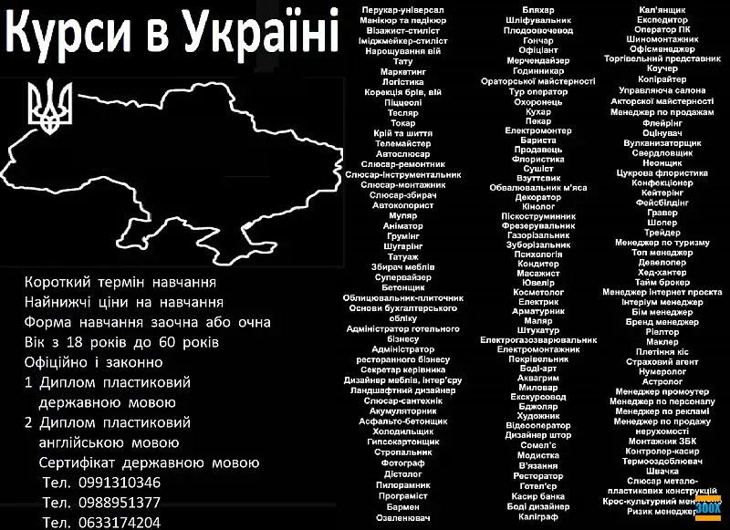 Курси кухаря, зварника, електрика, слюсаря, токаря, перукаря, манікюра, бухгалтер Киев - изображение 1